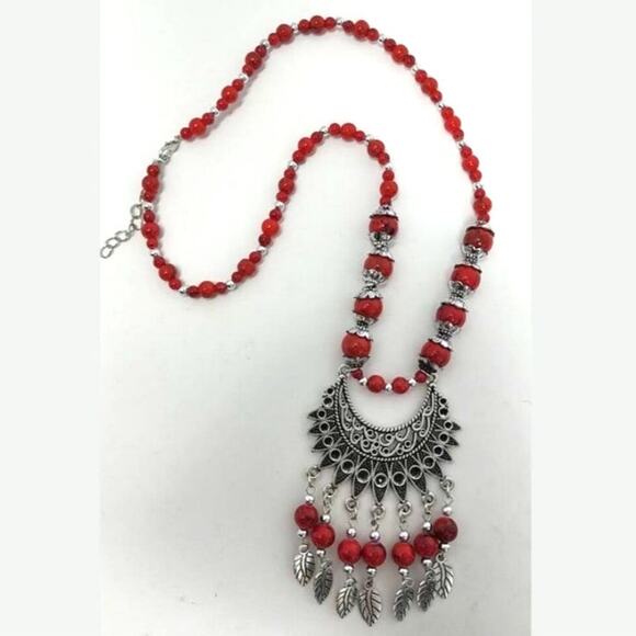 Beaded Half Mandala Necklace - Picture 5 of 5